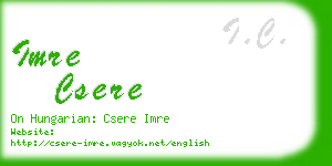 imre csere business card